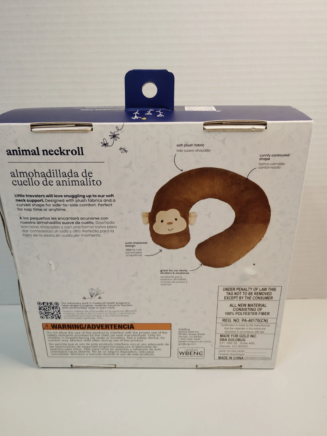 GoldBug Animal Neckroll Baby Travel Pillow - photo 2