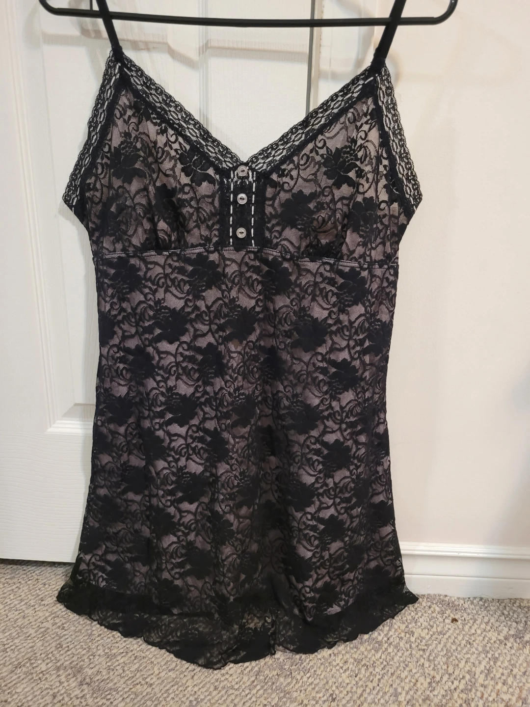 Arianne Black Lace Slip Camisole