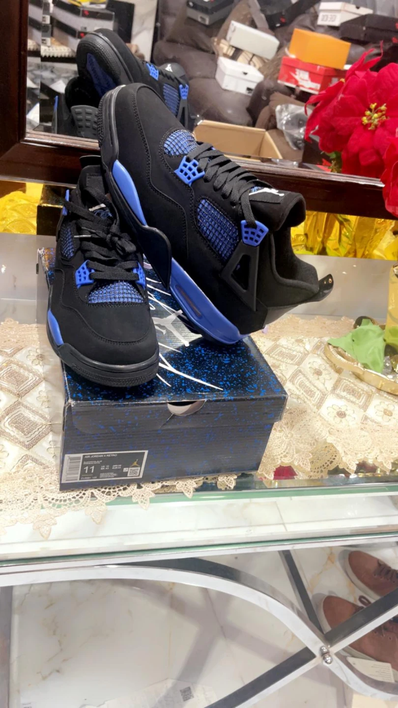 Air Jordan 4 Retro Black Game Royal Size 11 - photo 3
