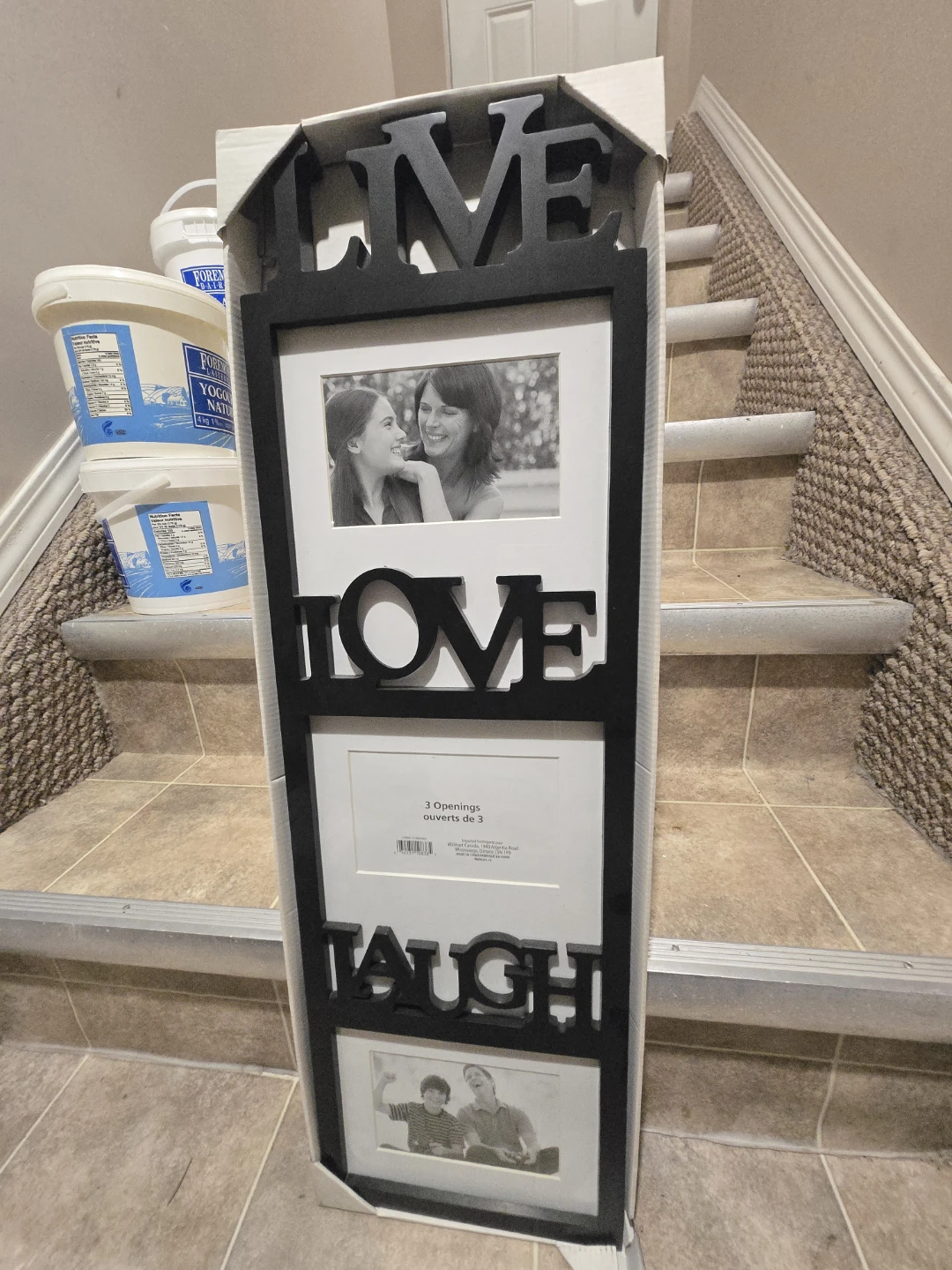 Live Love Laugh 3-Opening Photo Frame