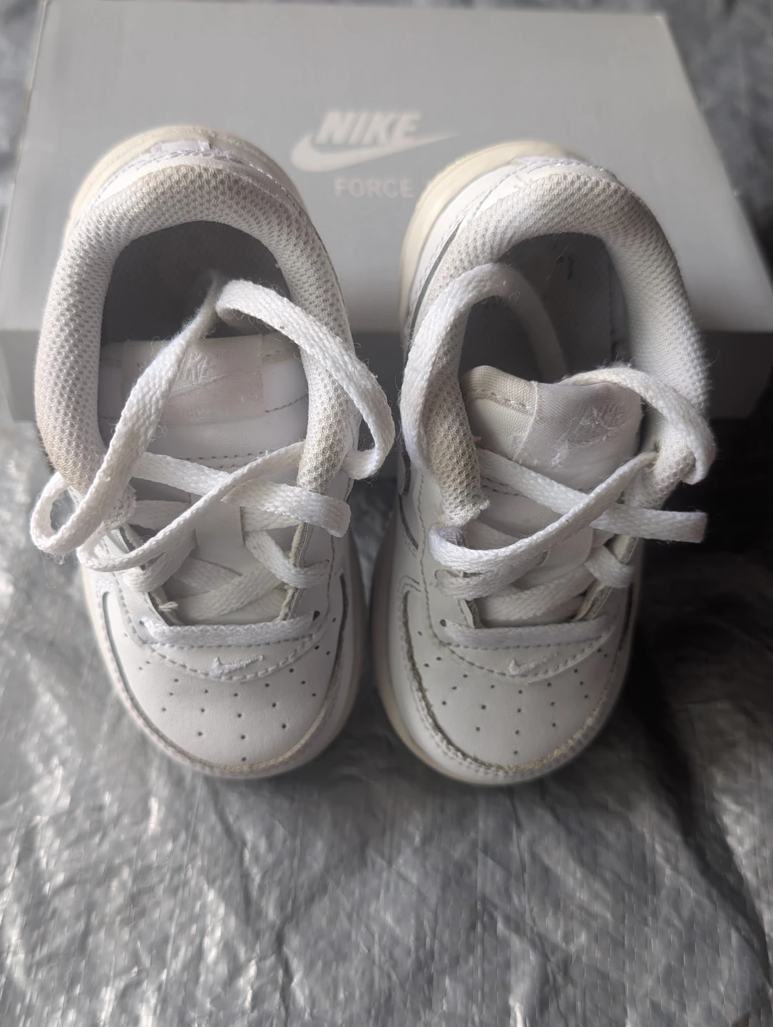 Nike Air Force 1 White Toddler Shoes Size 7C - photo 2
