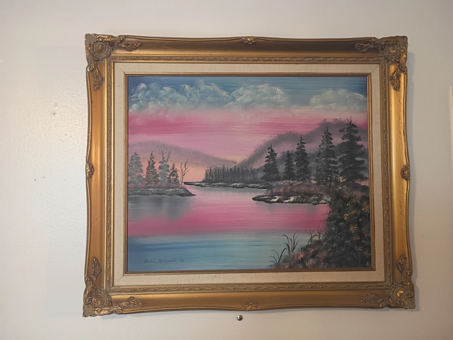 Pink Sunset River