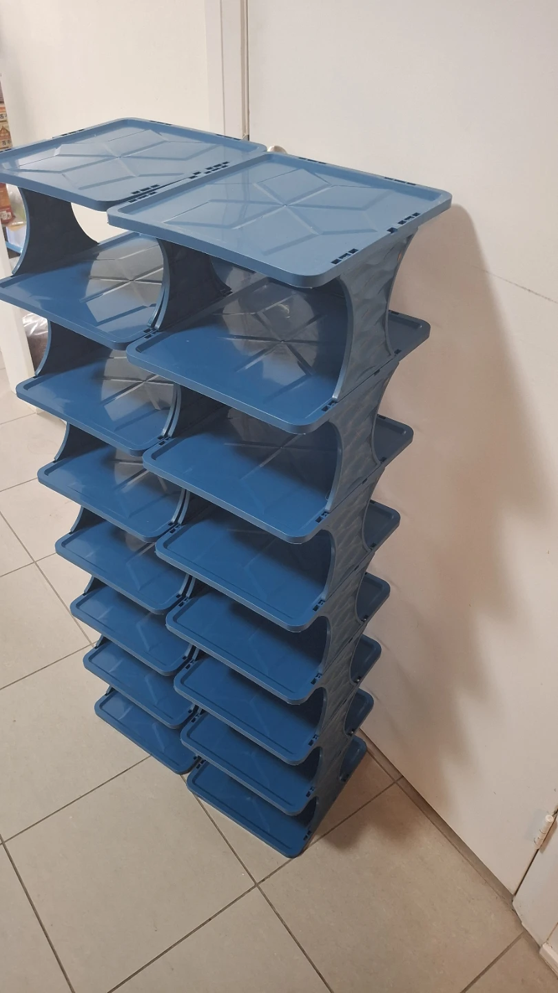 Light Blue Plastic Modular Shoe Rack 🏈 - photo 3