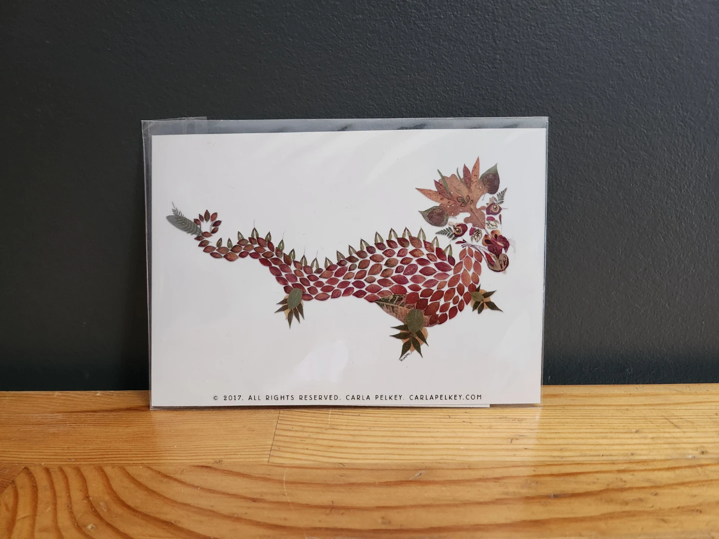 Carla Pelkey Pressed Leaf Dragon Art Print