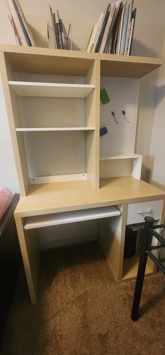 Computer Desk with Hutch and Drawer - photo 4