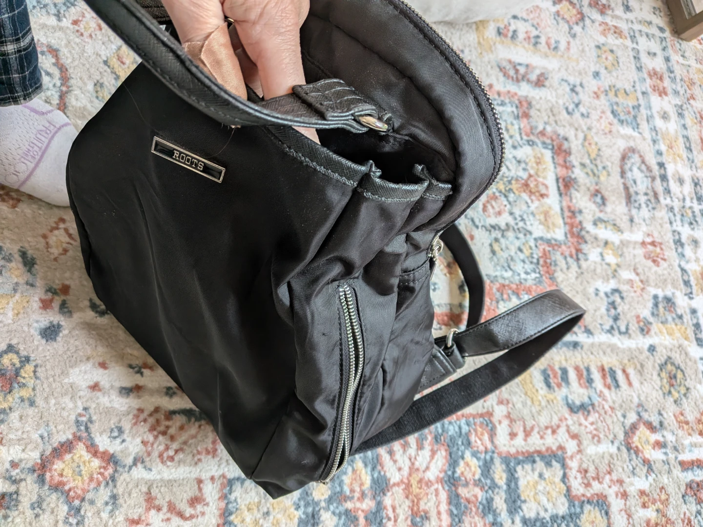 Black Vinyl Roots Backpack - photo 4