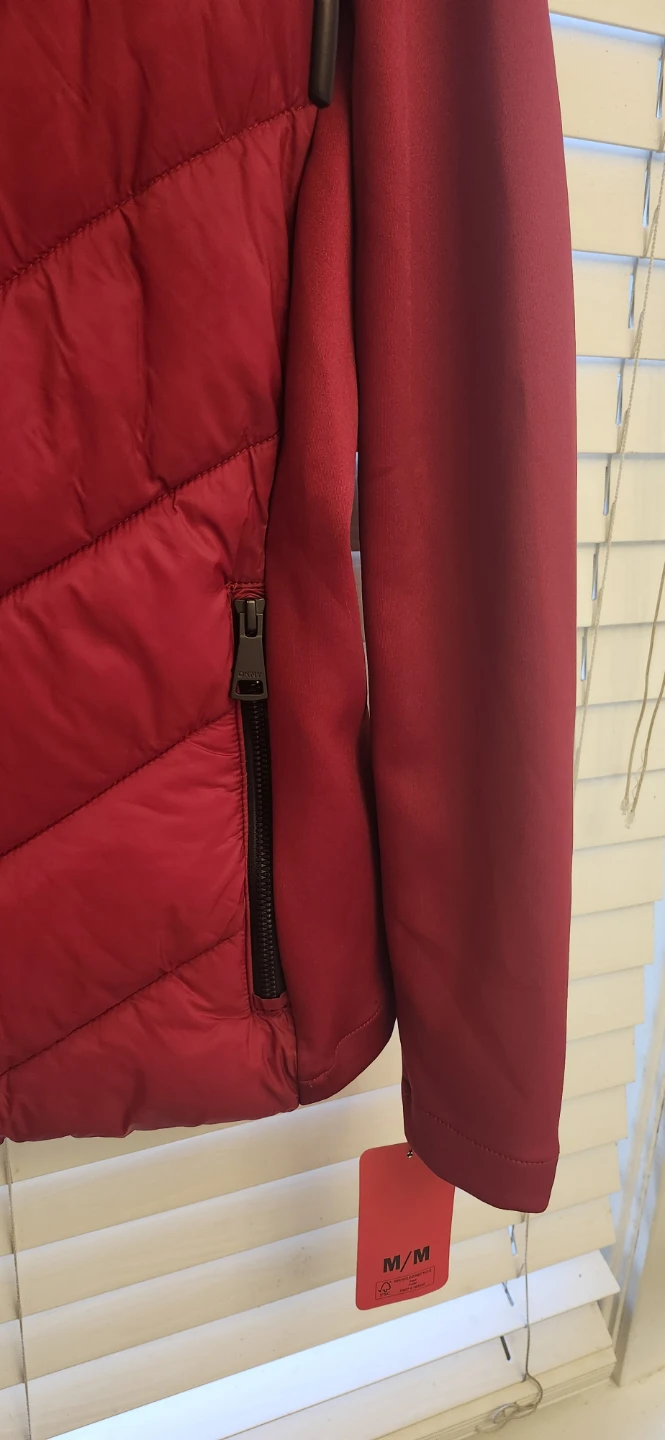 DKNY Red Quilted Hooded Jacket - Medium - photo 3