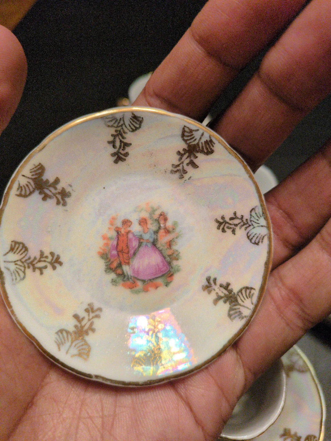 Miniature Porcelain Tea Set with Sugar Bowl - photo 2