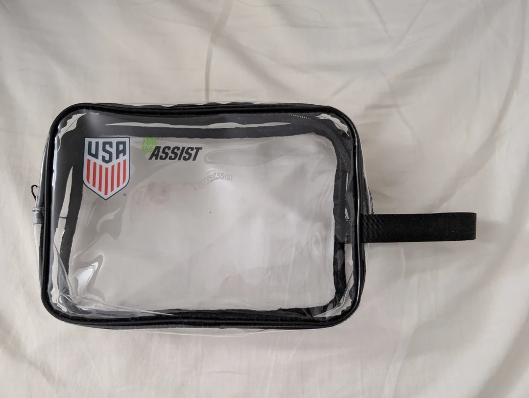 US Soccer Limited Edition Clear Amenity Kit Cosmetic Bag