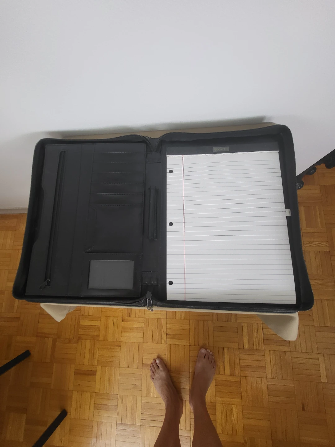 Black Leather Portfolio Case - photo 3