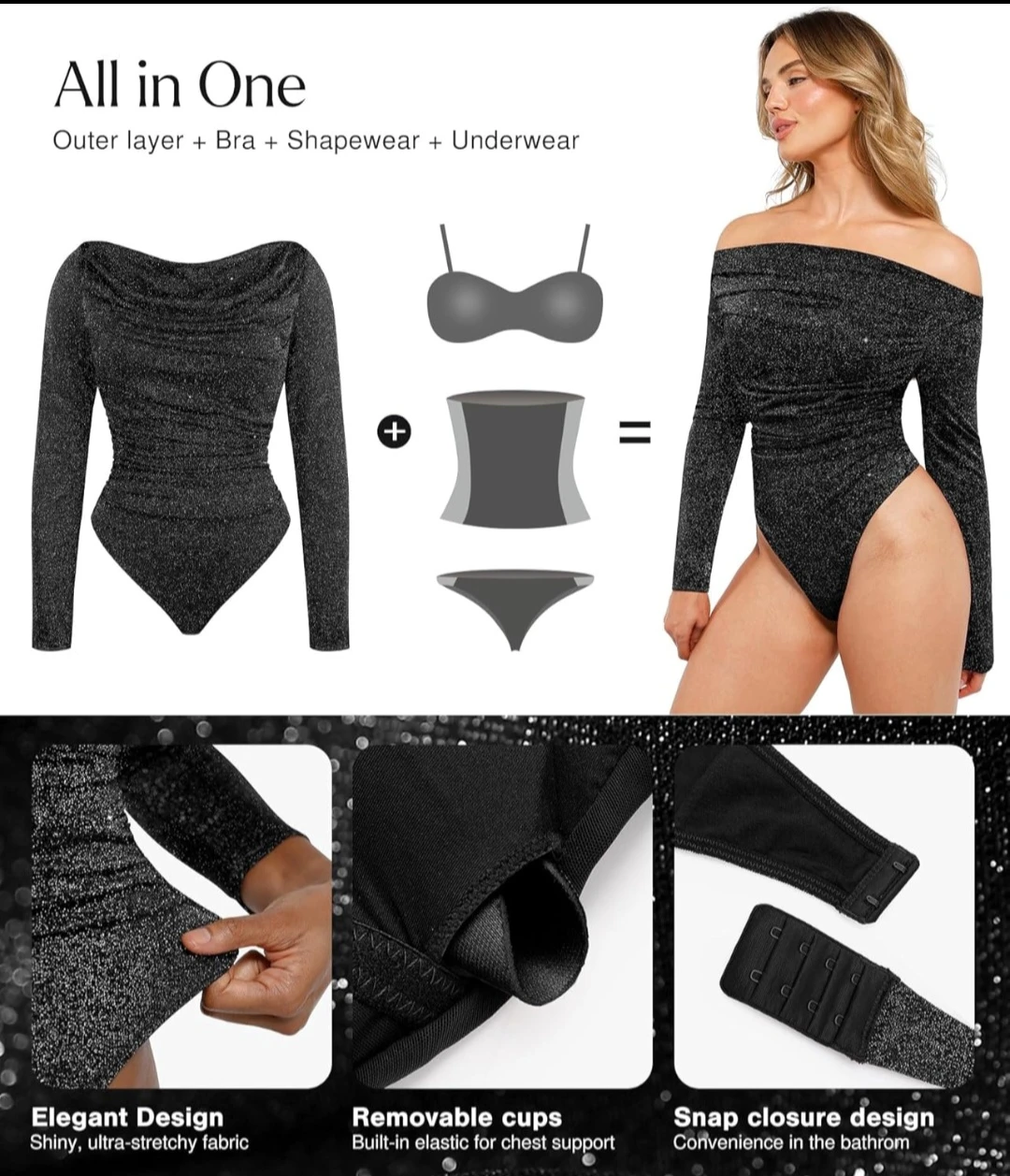 Popilush Shapewear Bodysuit 🏈 - photo 2
