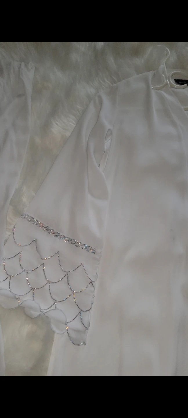 🤍XL White Kaftan with Saprkle sleeve maxi dress🤍 - photo 2