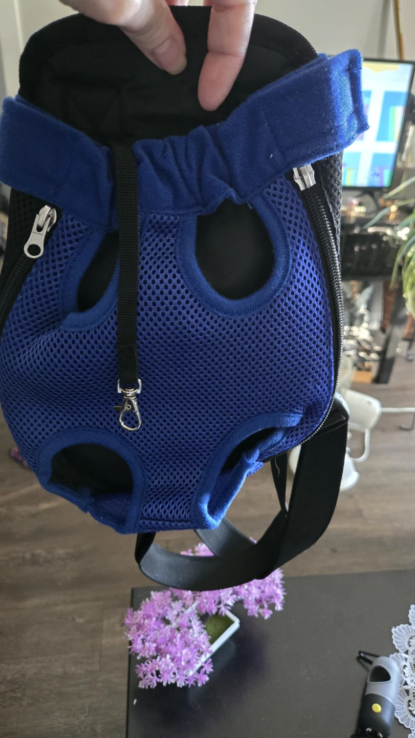 Blue and black pet carrier backpack - photo 2