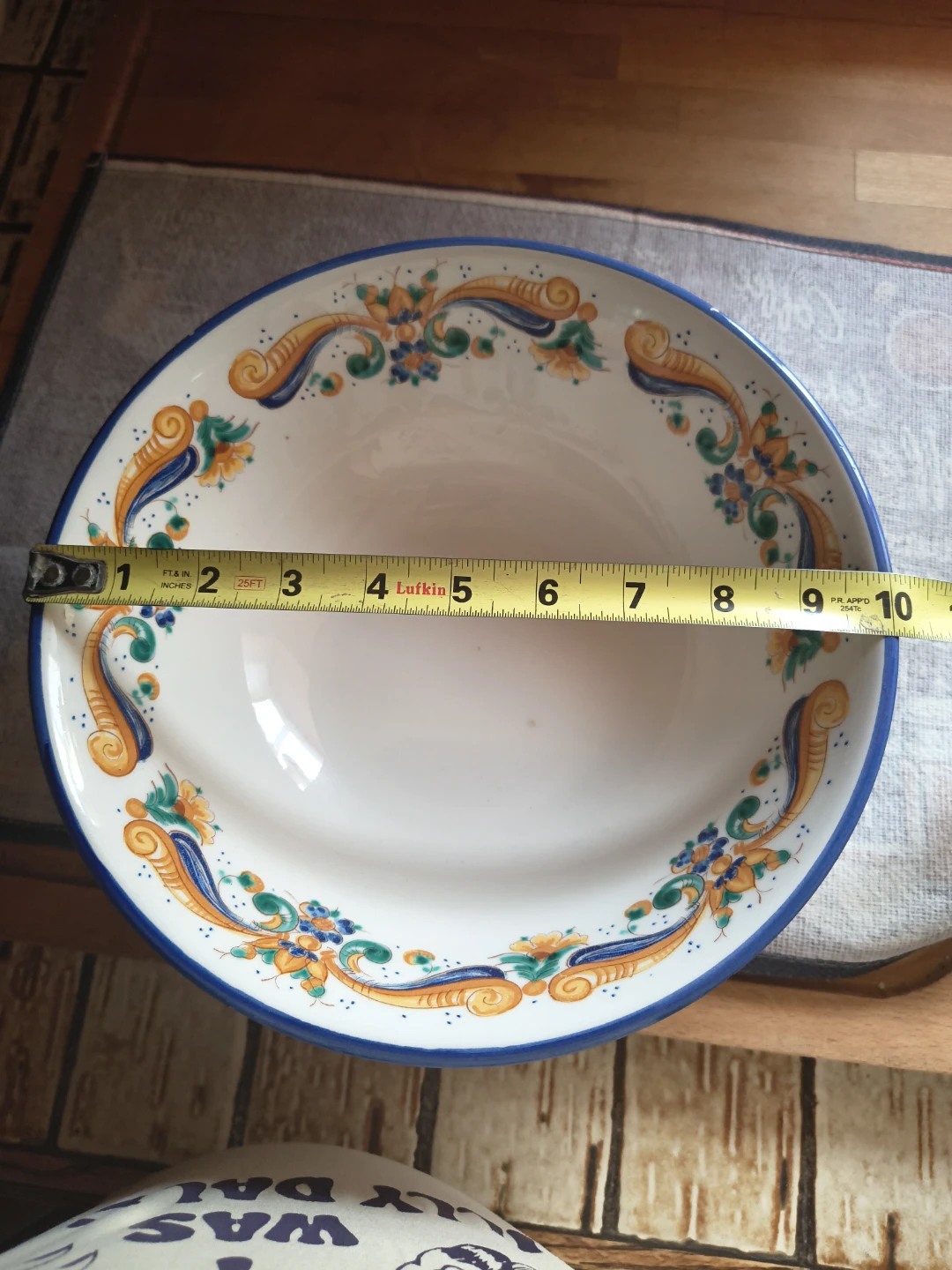 Italian Ceramic Serving Bowl with Floral Pattern - photo 4