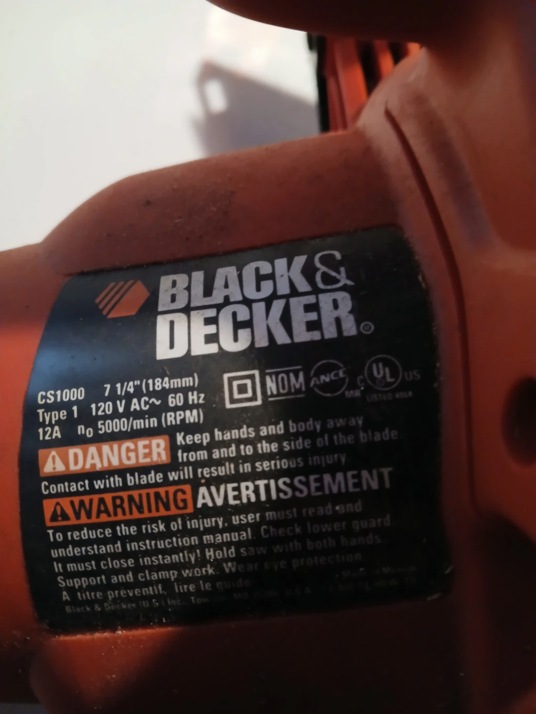 Black & Decker CS1000 7 1/4 inch Circular Saw - photo 2