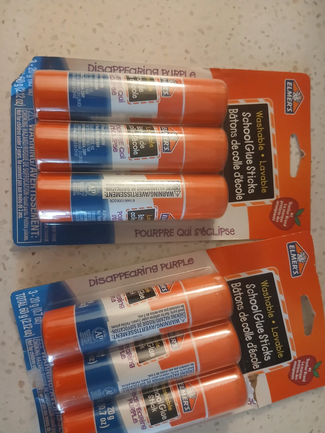 Elmer's Disappearing Purple School Glue Sticks (3 Pack)