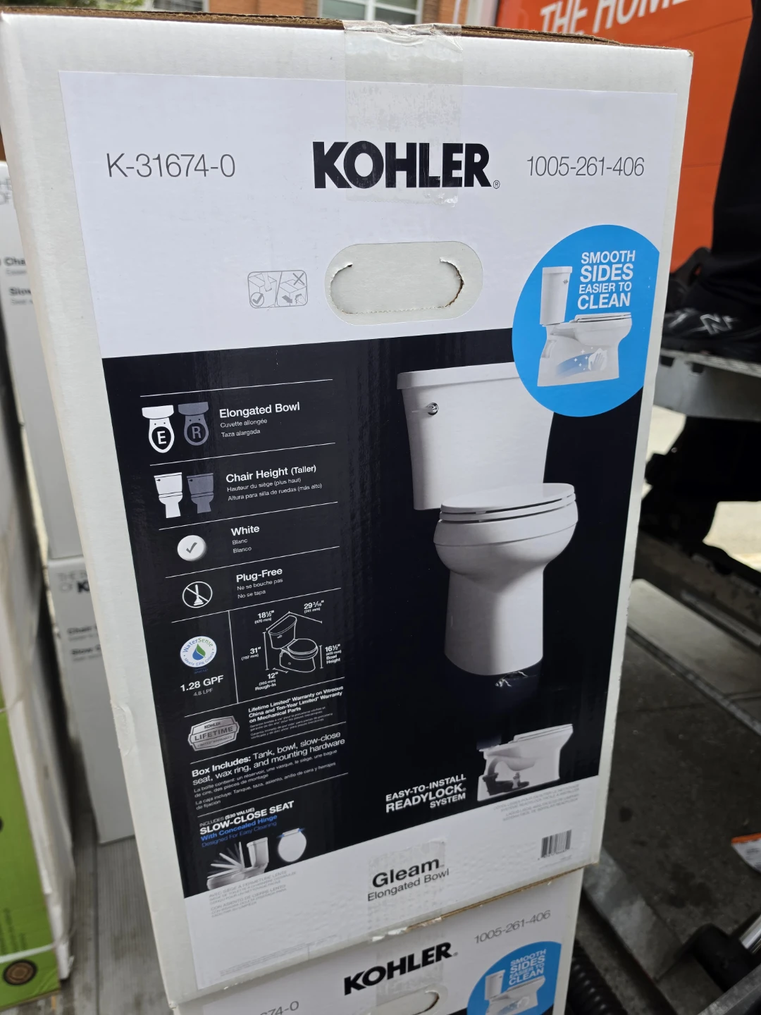 New Kohler Gleam Elongated Toilet K-31674-0 - photo 2