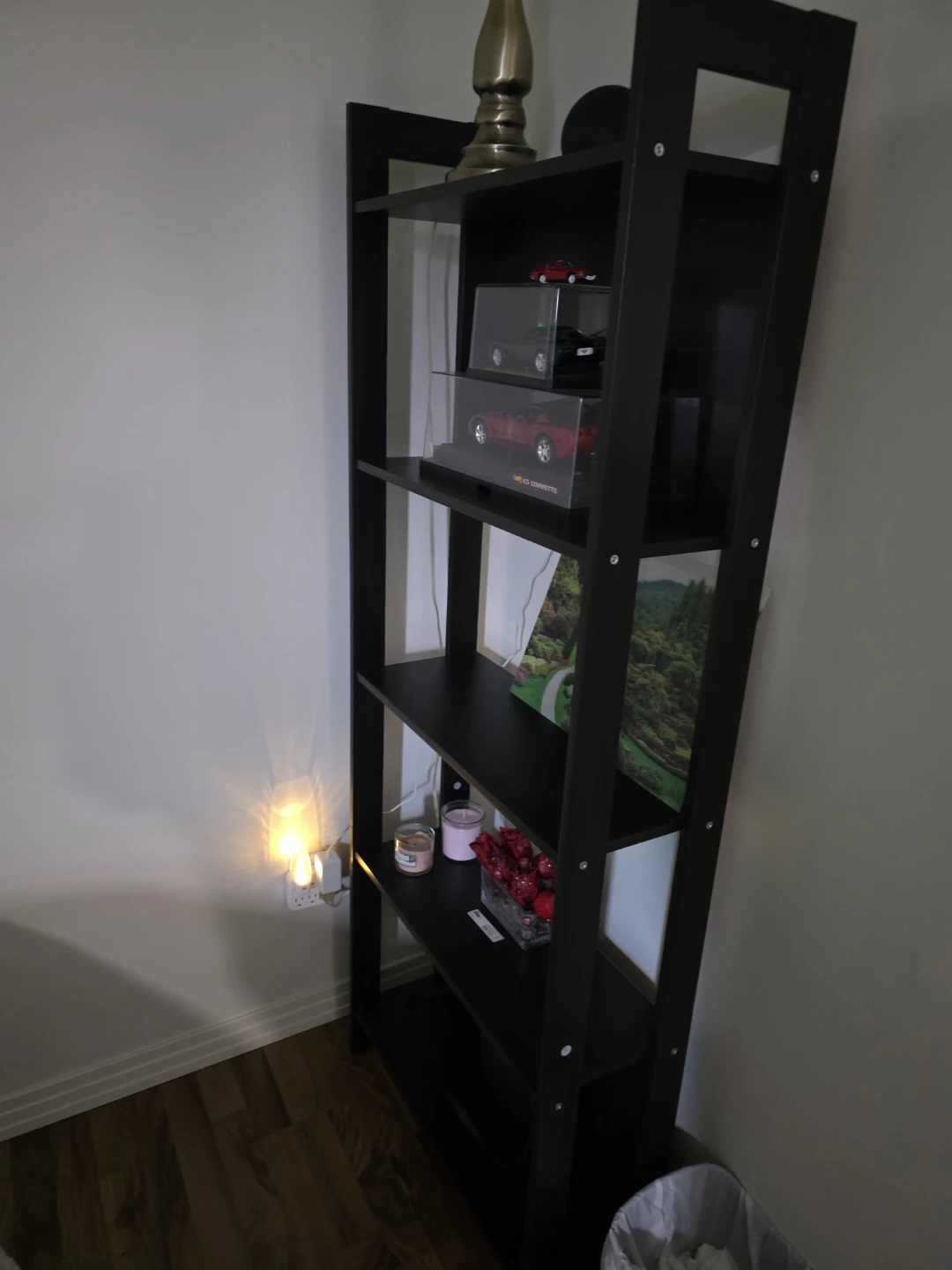 Black 4-Tier Open Shelving Unit - photo 2