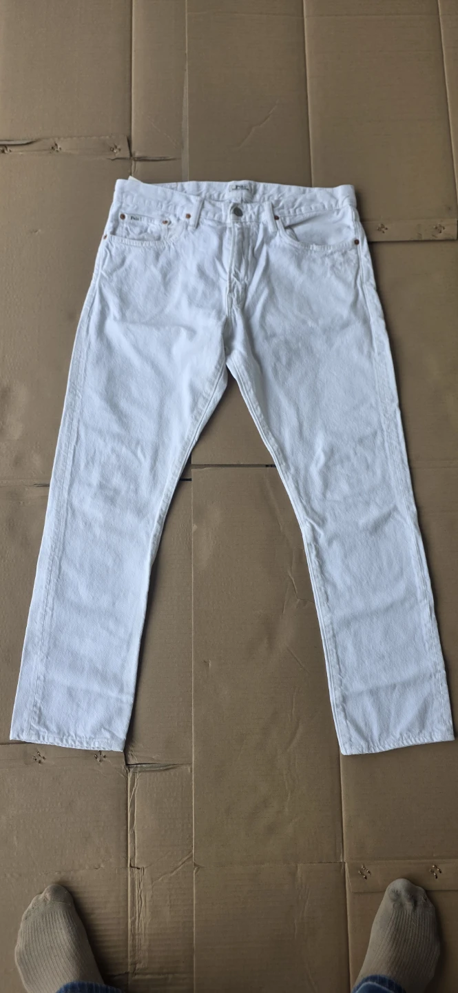 Polo Ralph Lauren Men's White Sullivan Slim Fit Jeans(Waist 33)