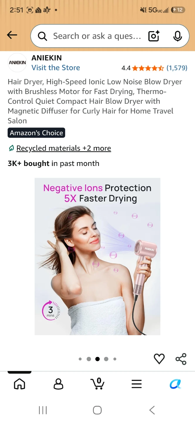 Aniekin High-Speed Ionic Hair Dryer - photo 5
