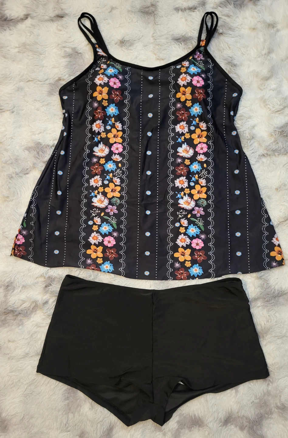 New 4XL Woman's Floral Tankini Swimsuit