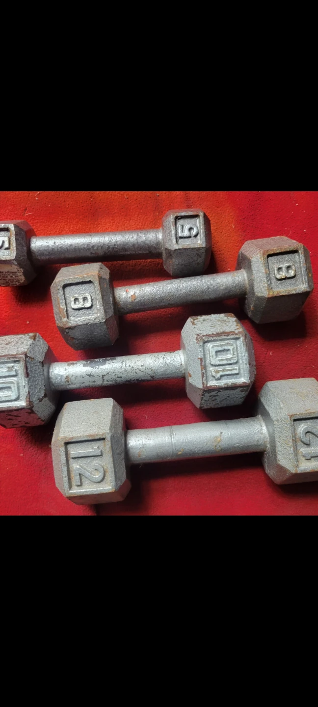 SINGLE HEXHEAD DUMBBELLS  1-12LB.  1-10LB. 1-8LB. 1-5LB.