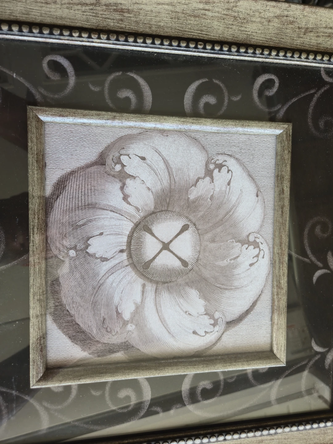 Set of 4 Framed Floral Wall Art Prints – 15" x 15" - photo 5