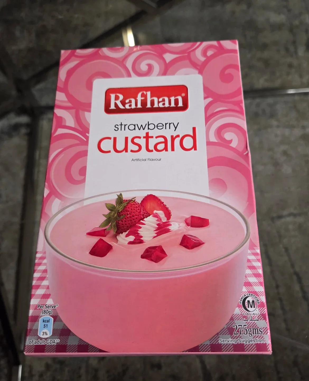 Rafhan Strawberry Custard Powder 275g