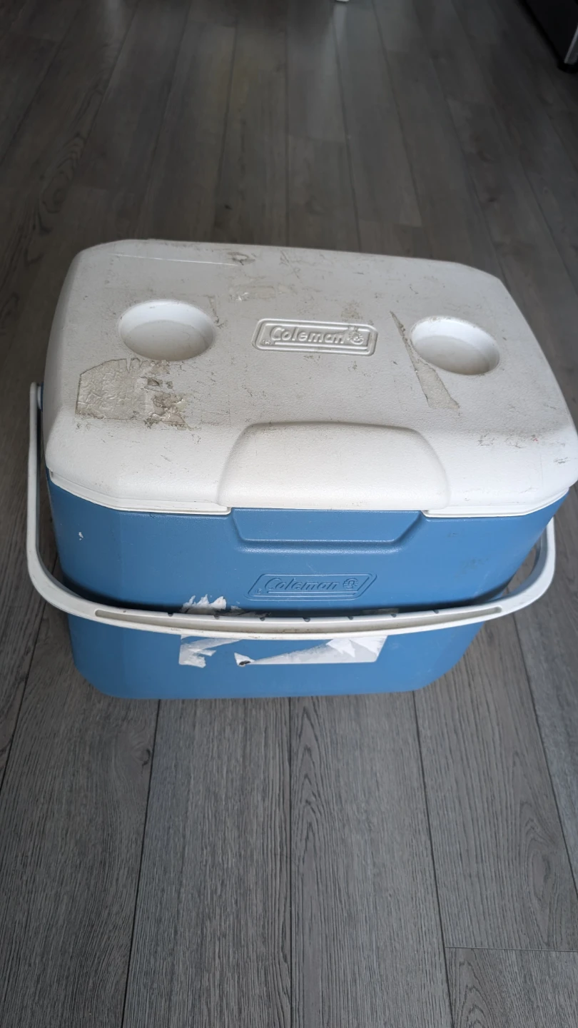 Coleman Hard Cooler Blue and White