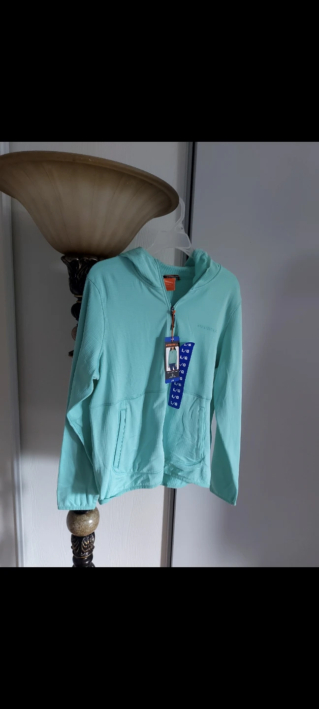 Merrell Women's Quarter-Zip Hooded Top, Light Green - photo 2
