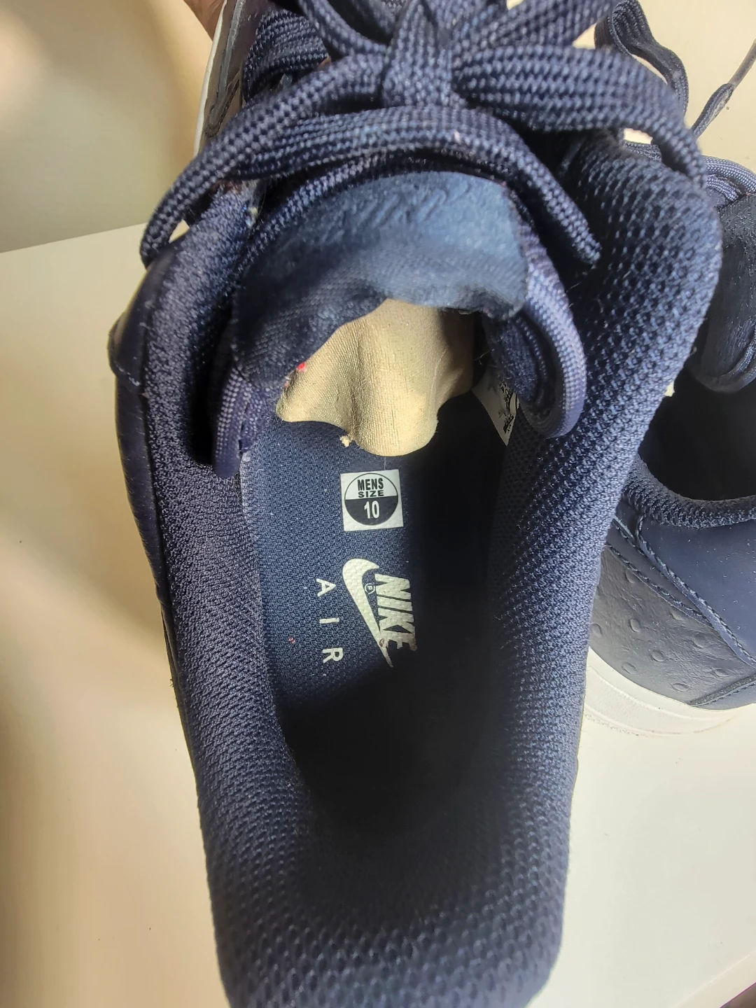 Nike Air Force 1 Navy Ostrich Print Sneakers - photo 5