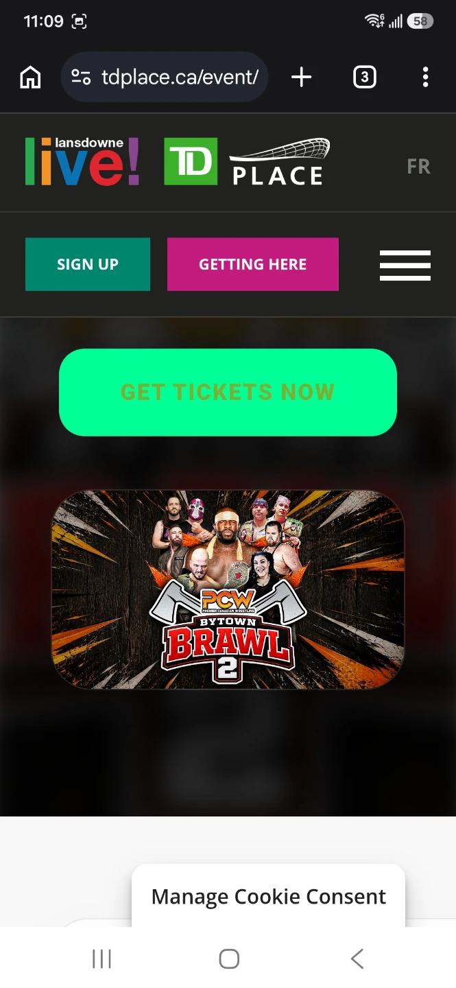 PCW Bytown Brawl ticket x 1