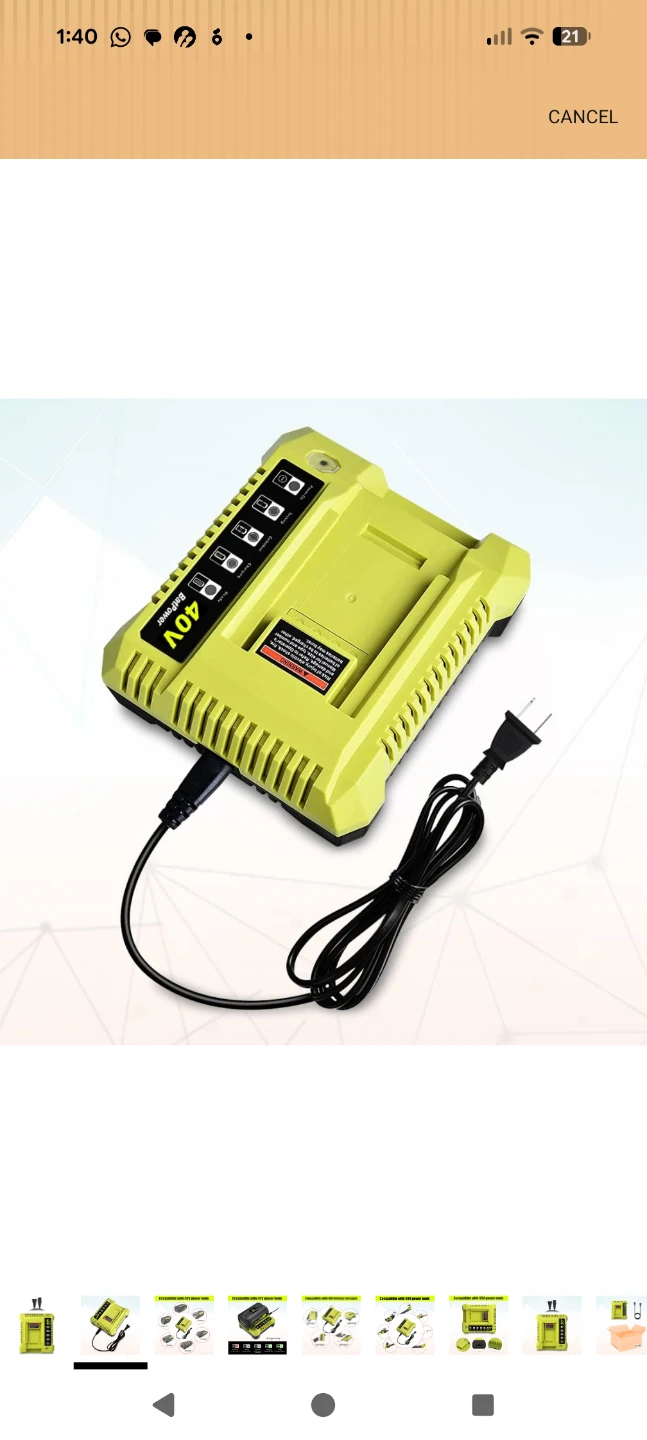 40V Lithium Battery Charger for ryobi - photo 2