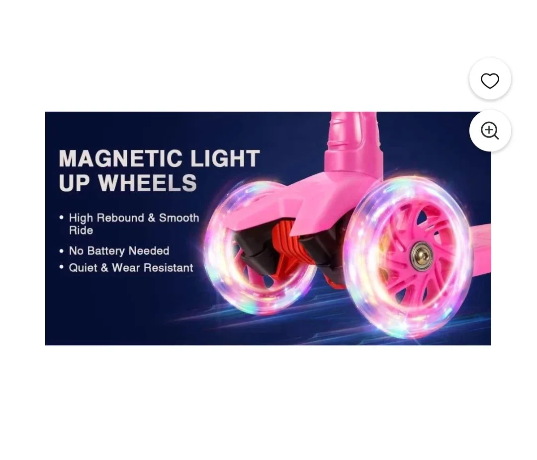 Kids Unicorn 3-Wheel LED Scooter - photo 3