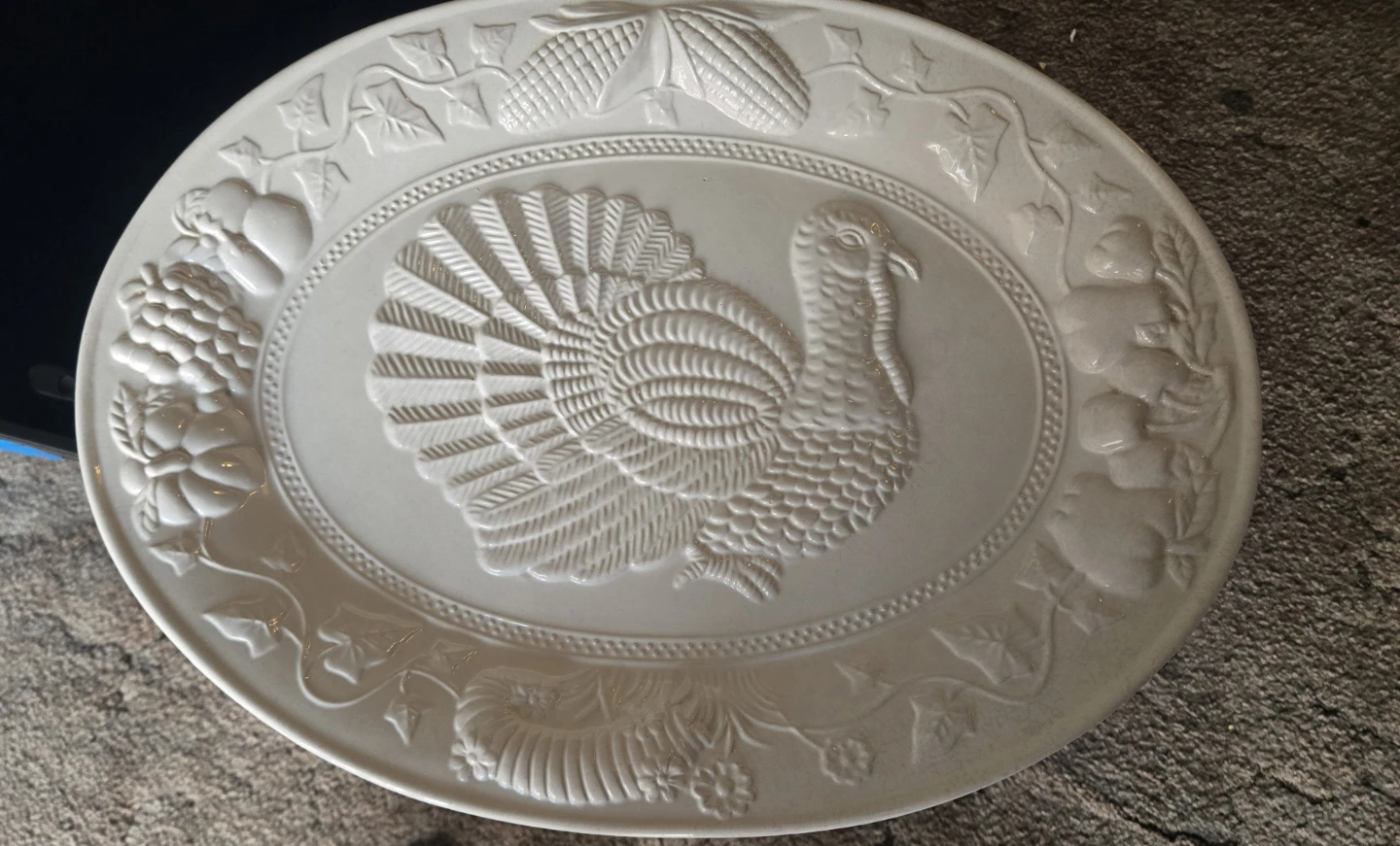 White turkey platter