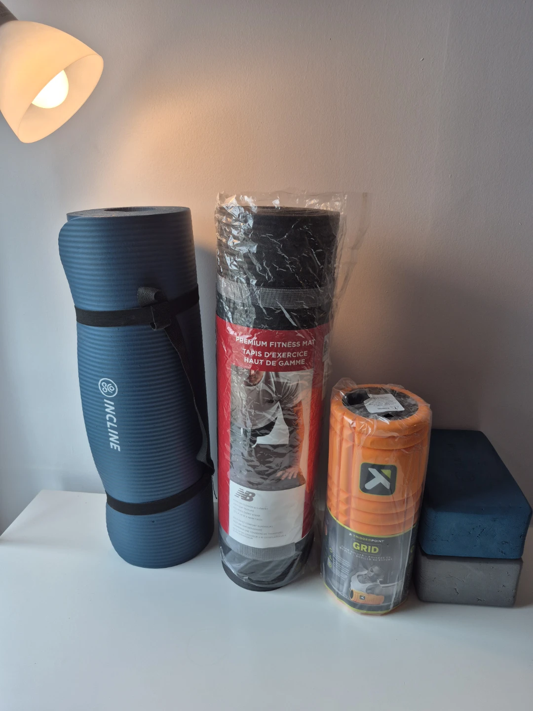 Trigger Point GRID Foam Roller + Ultimate Home Yoga Bundle 🧘‍♂️
