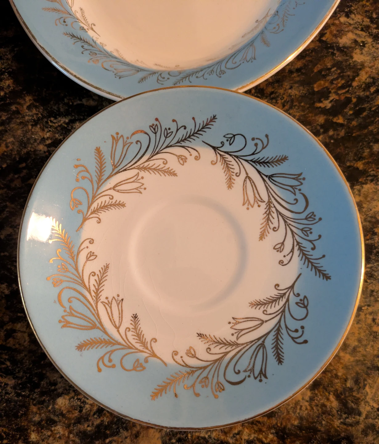 73 Piece Blue Riband Washington Pottery  Dinnerware Set - photo 4
