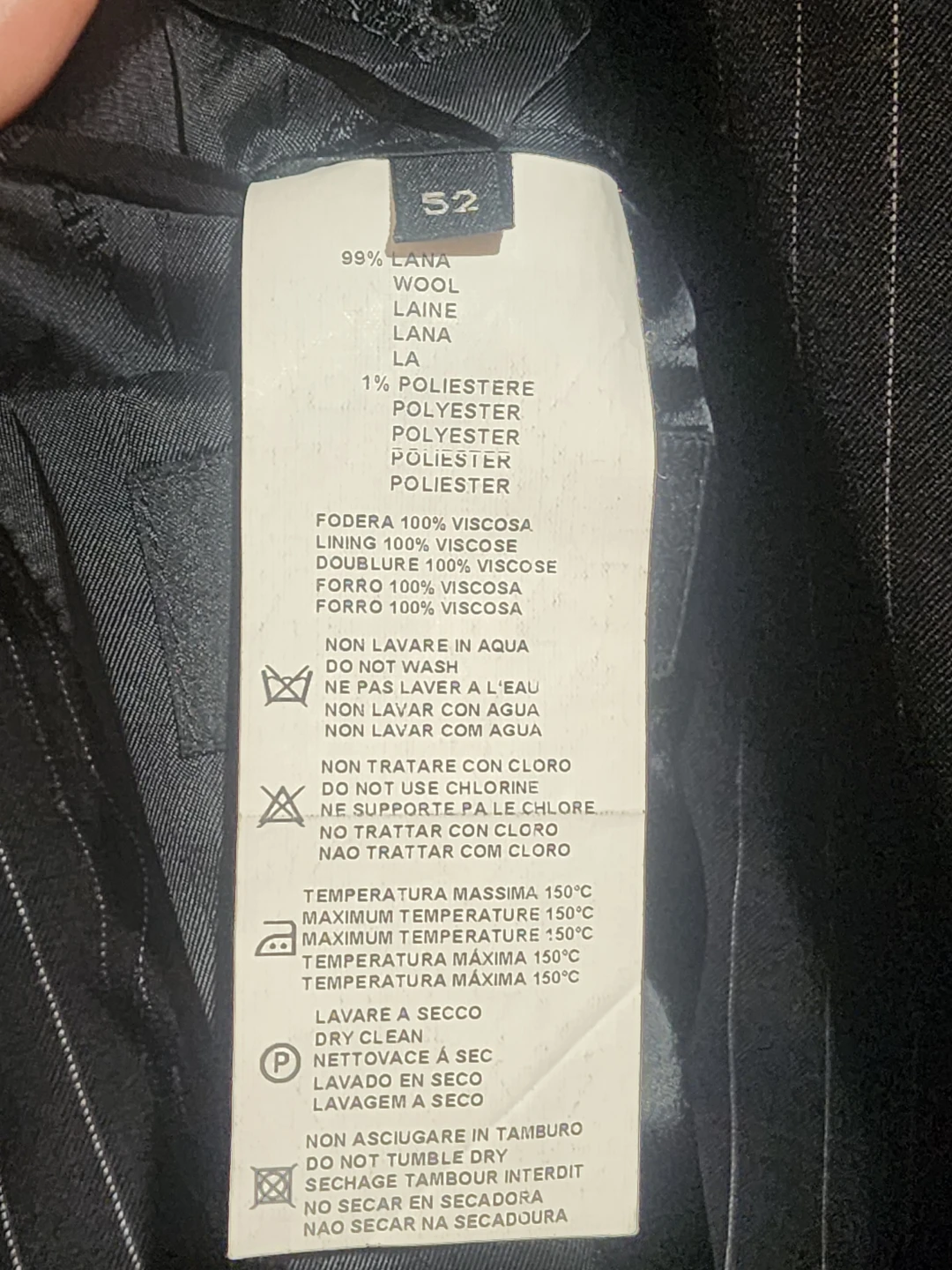 Versace Classic Men's Pinstripe Suit - IT52 / US42L 32x34 Pants - photo 4