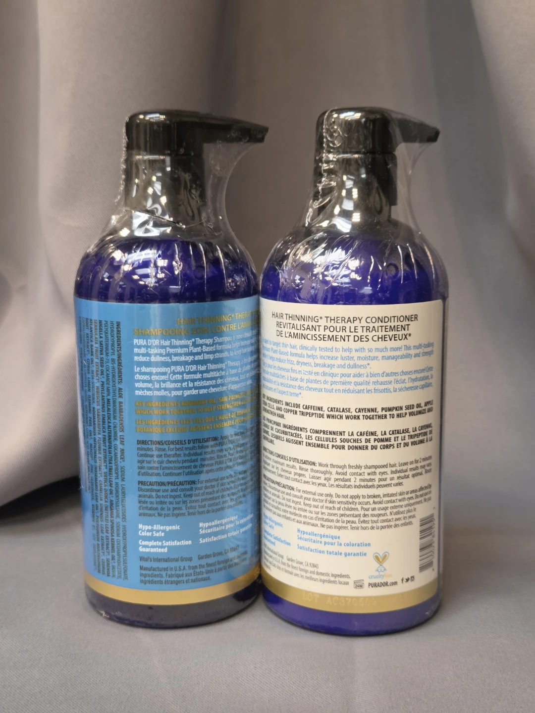 PURA D'OR Hair Thinning Therapy Shampoo & Conditioner Set - photo 2