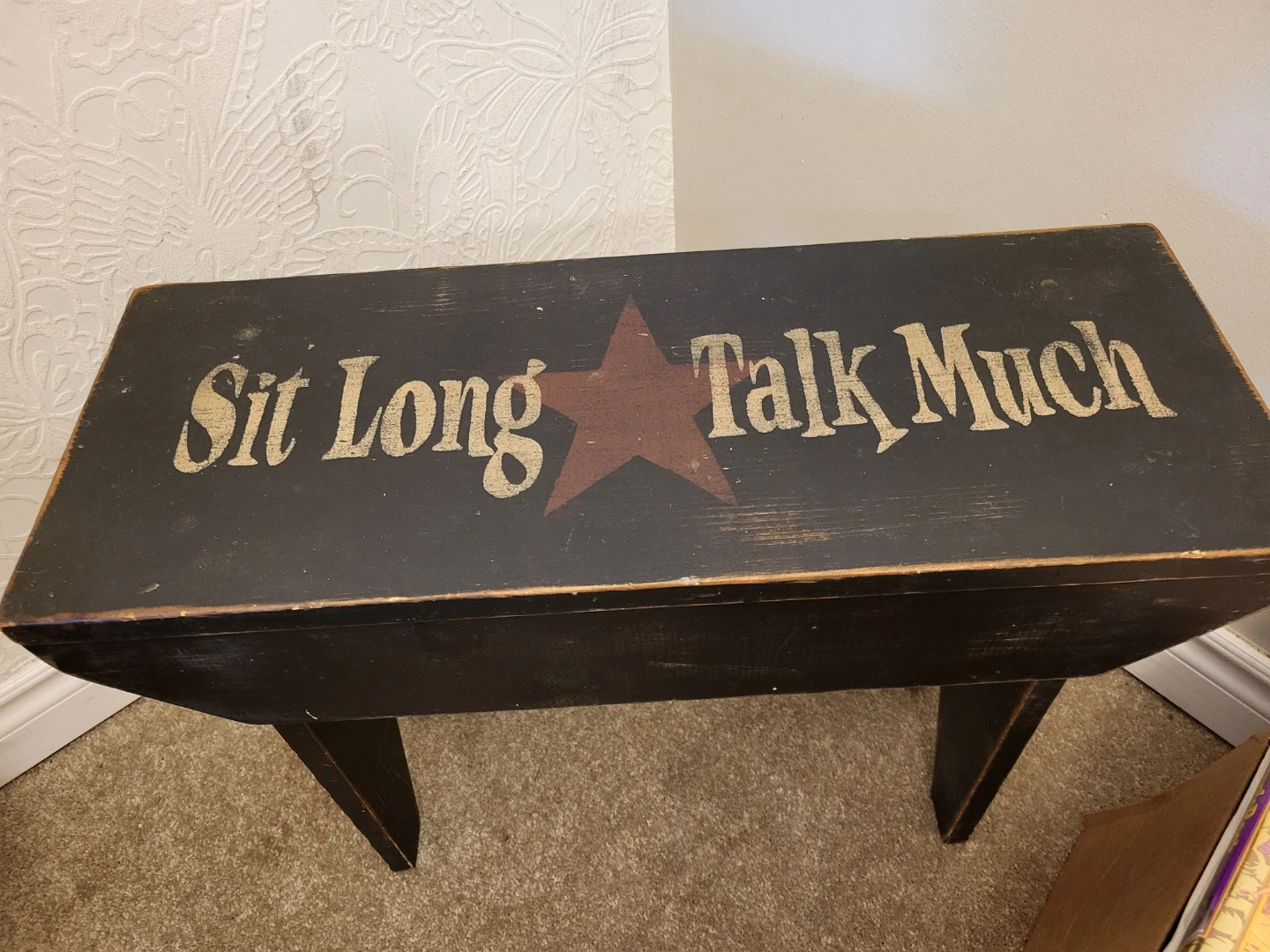 Rustic Sit Long Talk Much Wooden Bench