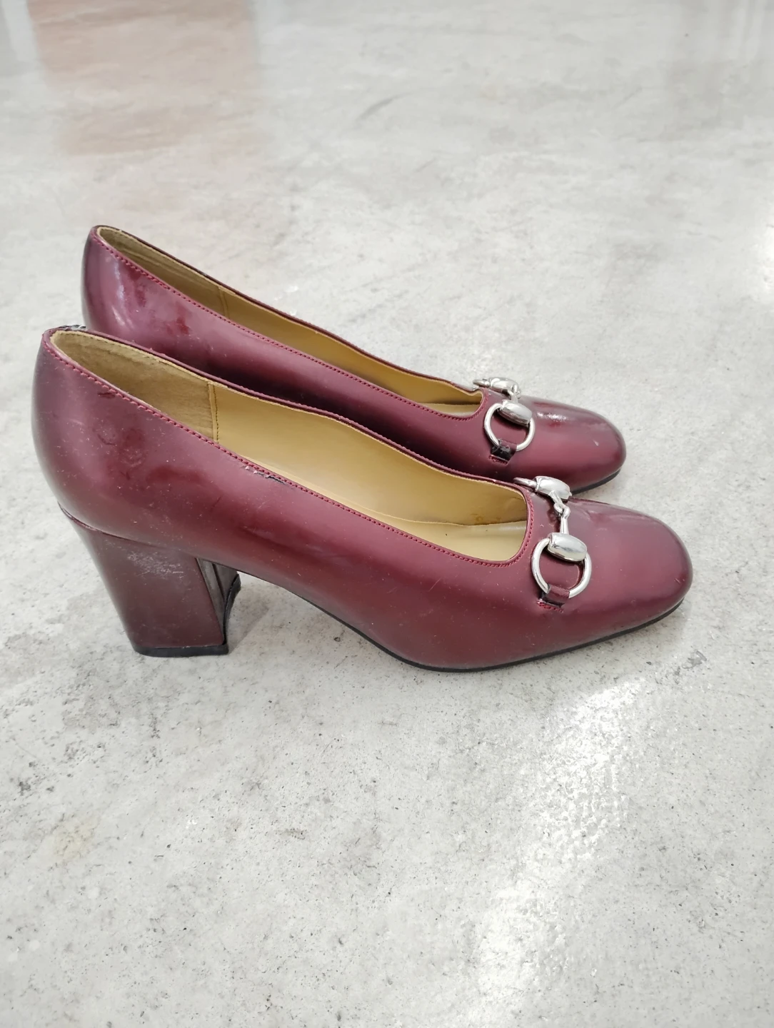 West & Vine Burgundy Heeled Shoes Size 8.5 - photo 4