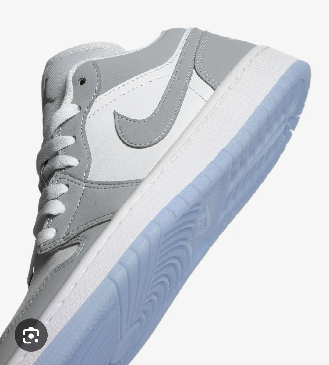 Nike Air Jordan 1 Low "White/Wolf Grey" Sneakers - photo 2