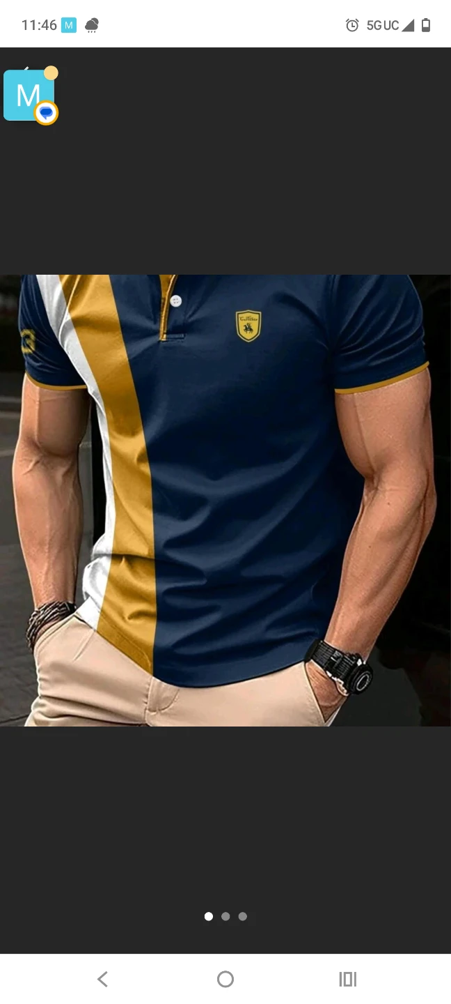 New Currents Navy Polo Shirt