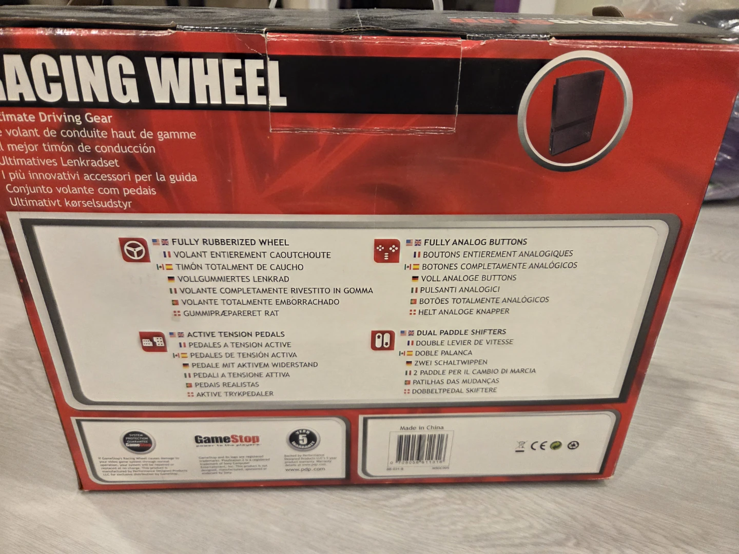 GameStop Racing Wheel for PlayStation 2 PS2 - photo 2