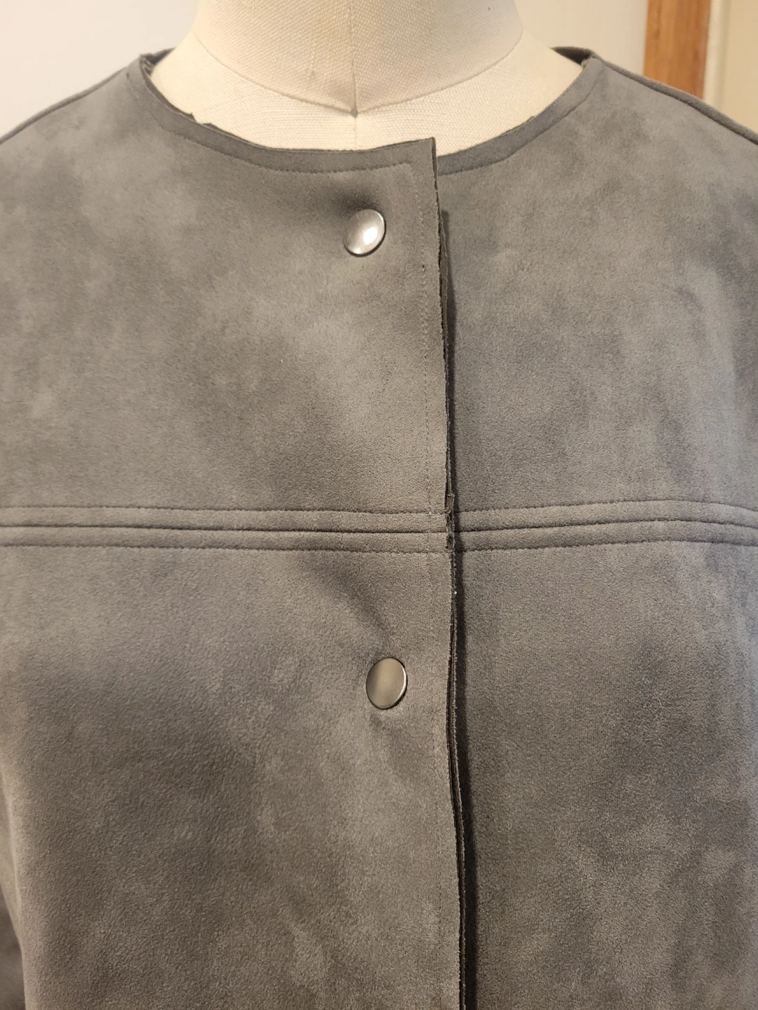 Magaschoni grey faux suede coat - photo 2