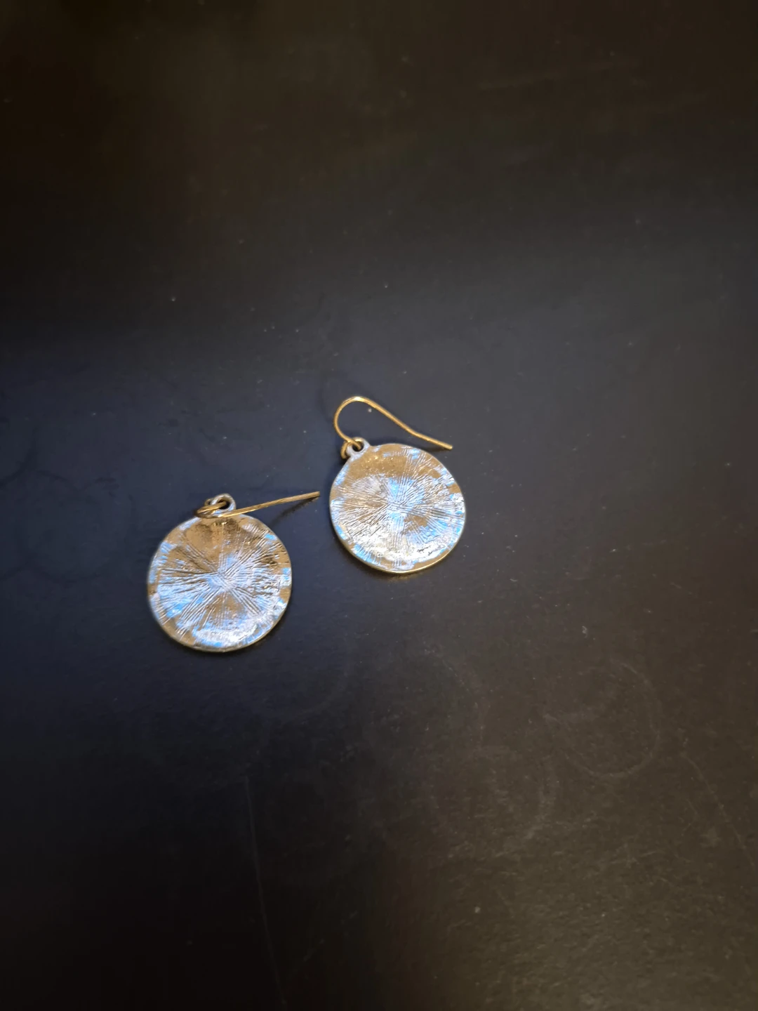 Gold-tone circle earrings