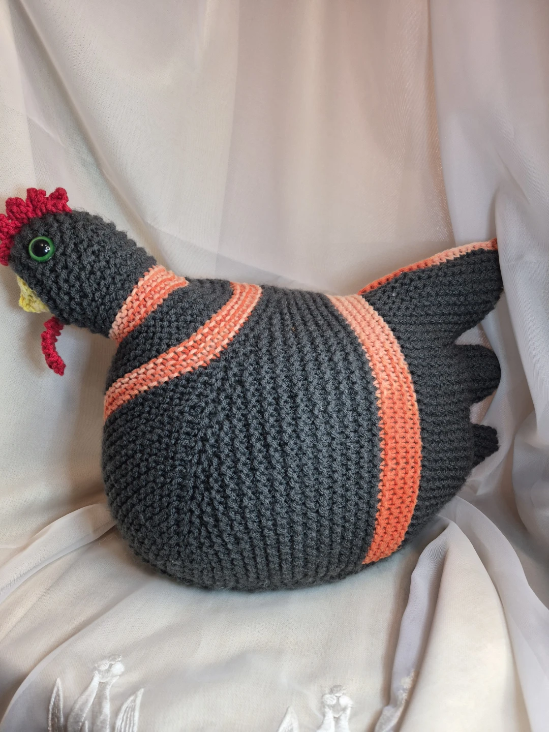So Cute Vintage Knitted Crocheted 15" x 12" - photo 2