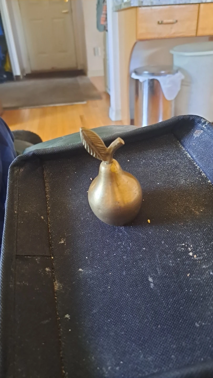 Vintage Brass Pear dinner bell
