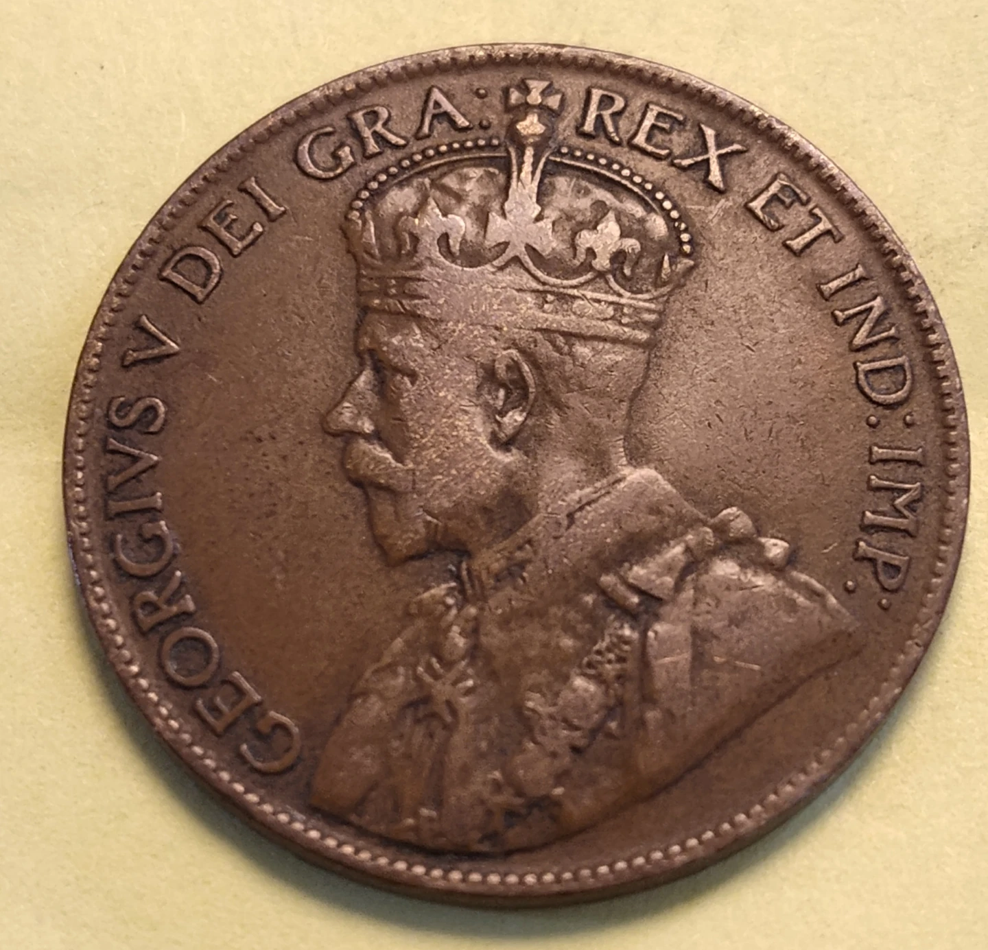 1919 Canadian One large Cent.