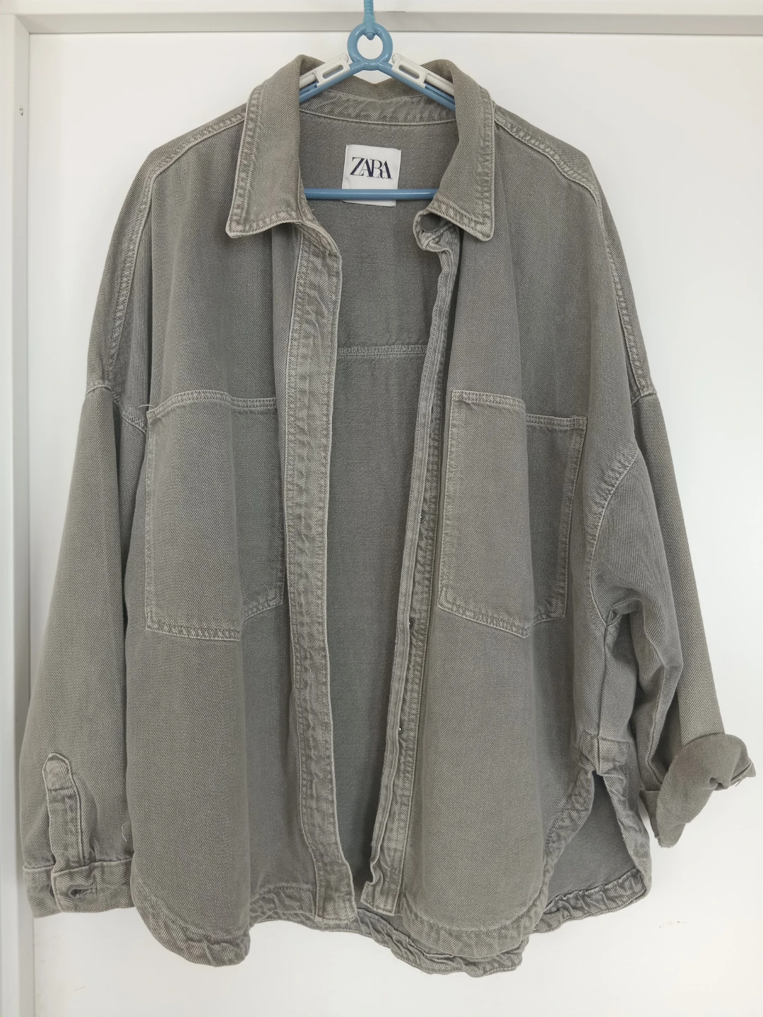 Zara Grey Denim Overshirt - photo 5
